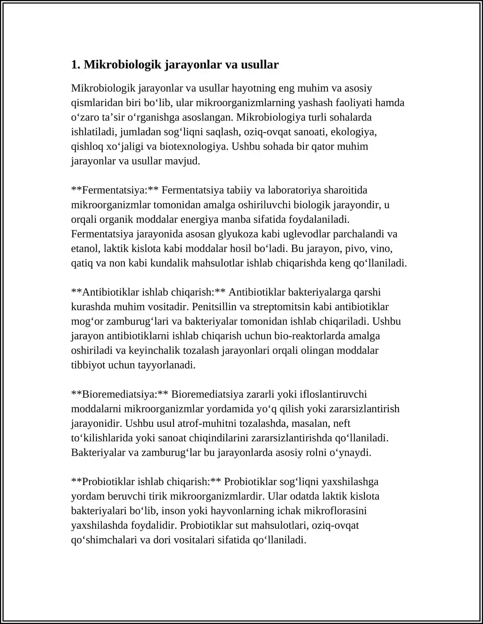 MIKROORGANIZMLARNI KOʻPAYTIRISH. MIKROB HUJAYRALARI METABOLIZMI. SOF KULTURALARNI AJRATISH. SANOAT FERMENTYORLARIDA MIKROORGANIZMLAR BIOMASSASINI OLISH 3