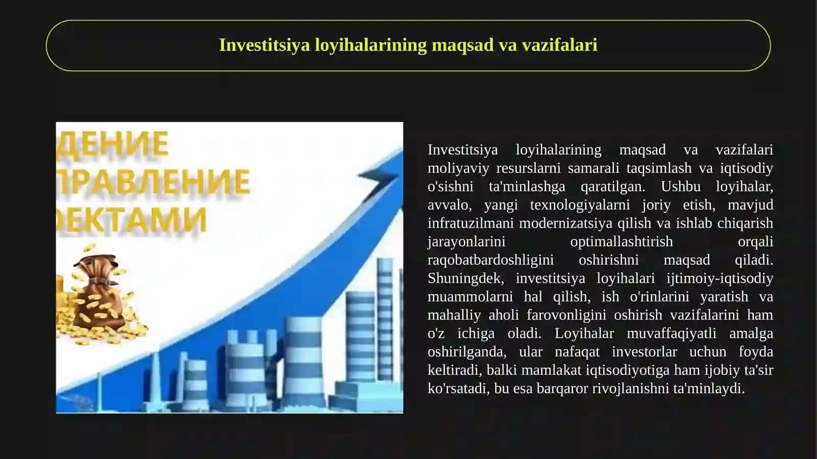 Investitision loyiha tahlilining mohiyati haqida1 3