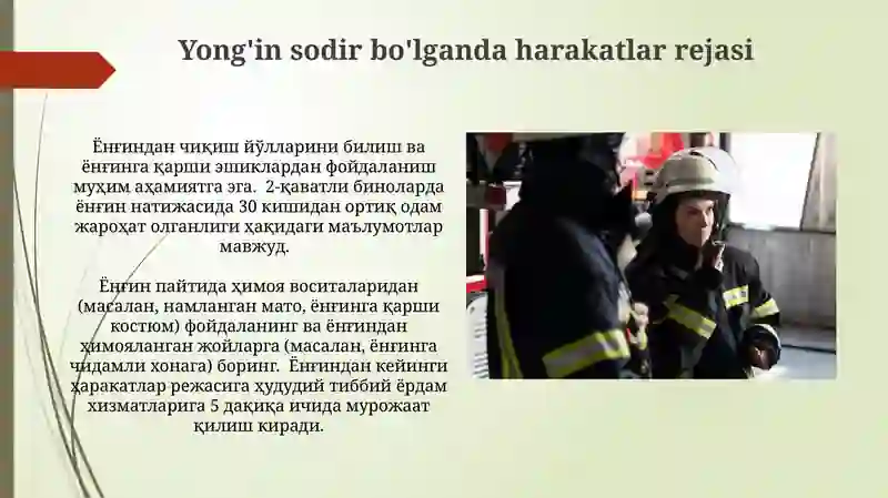 Yongʻin xavfsizligini taʼminlash va chora tadbirlari 3