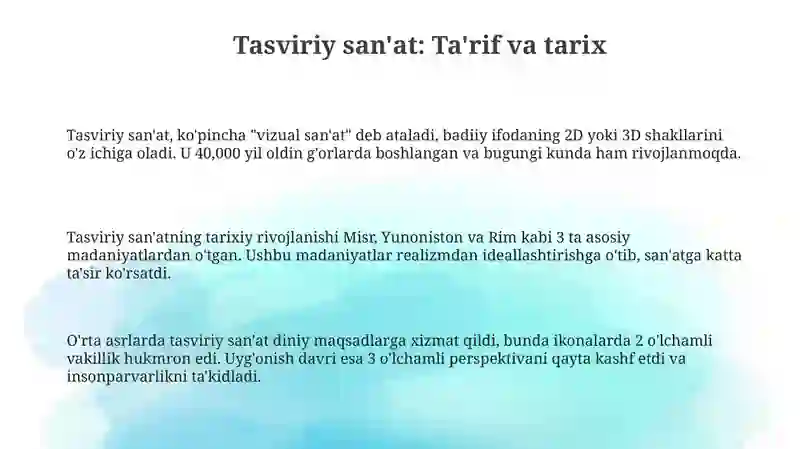 Tasviriy san'at 3