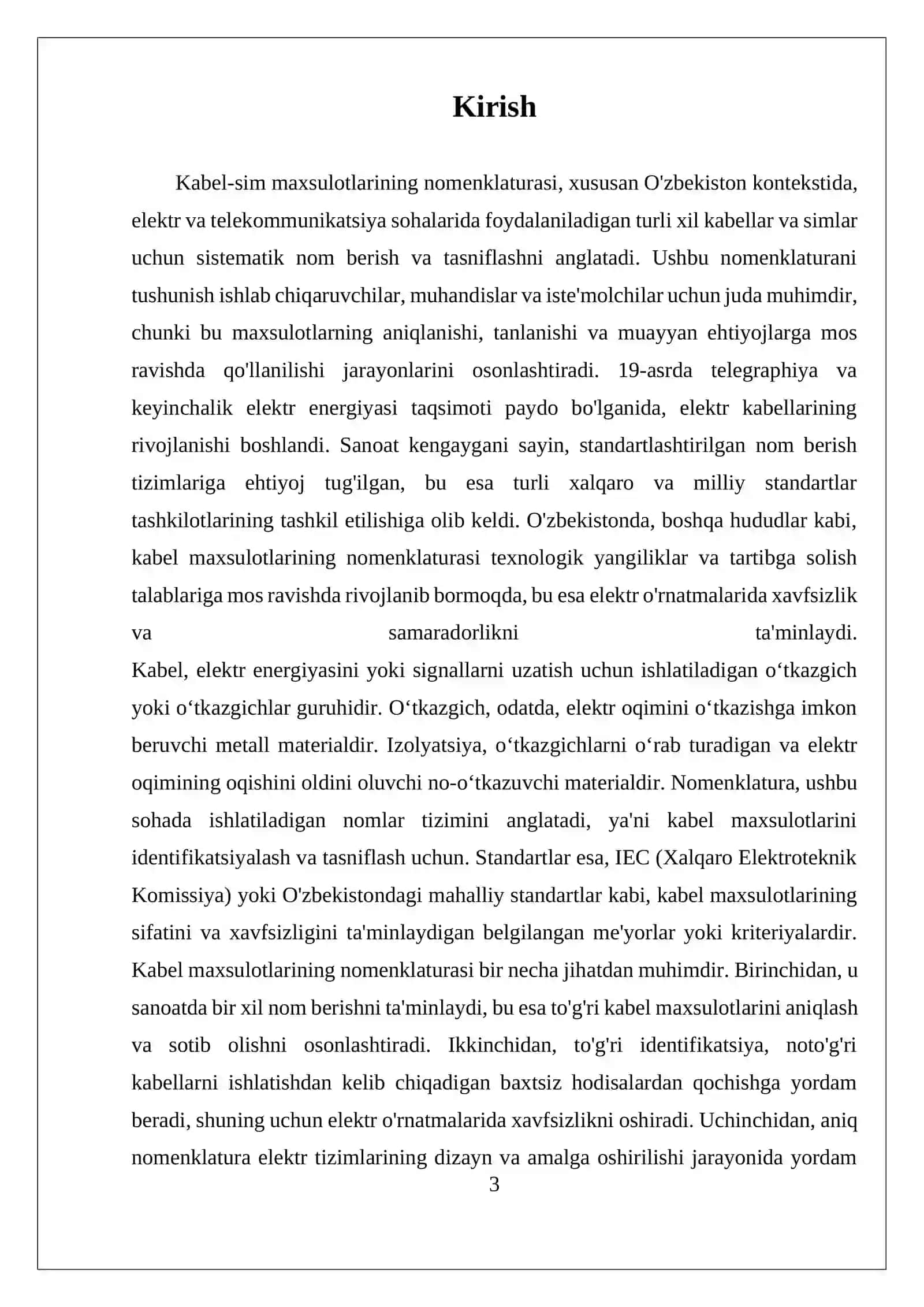 Kabel-sim maxsulotlarining nomenklaturasi 3