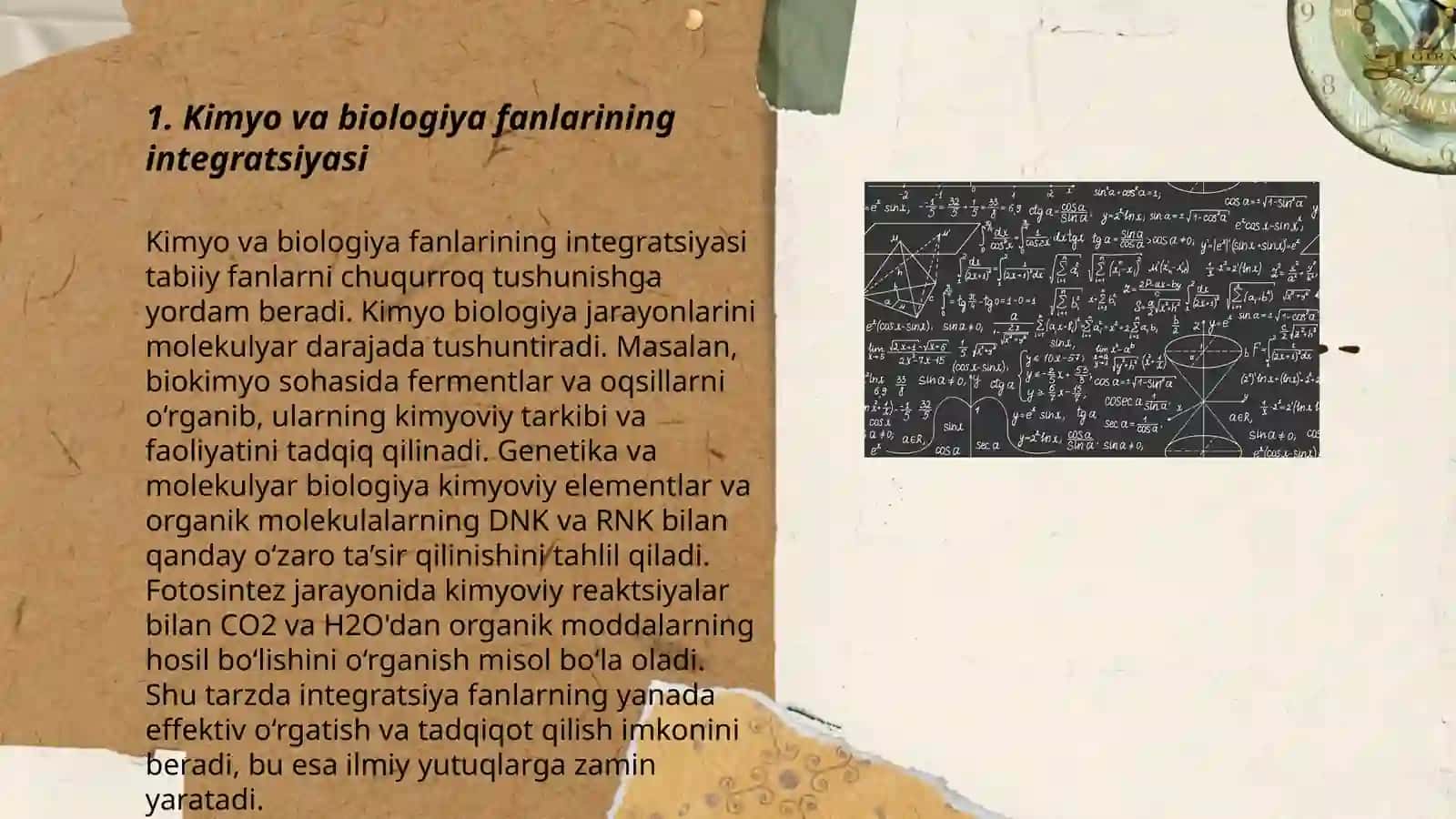 Kimyo va biologiya fanlarining integratsiyasi 3