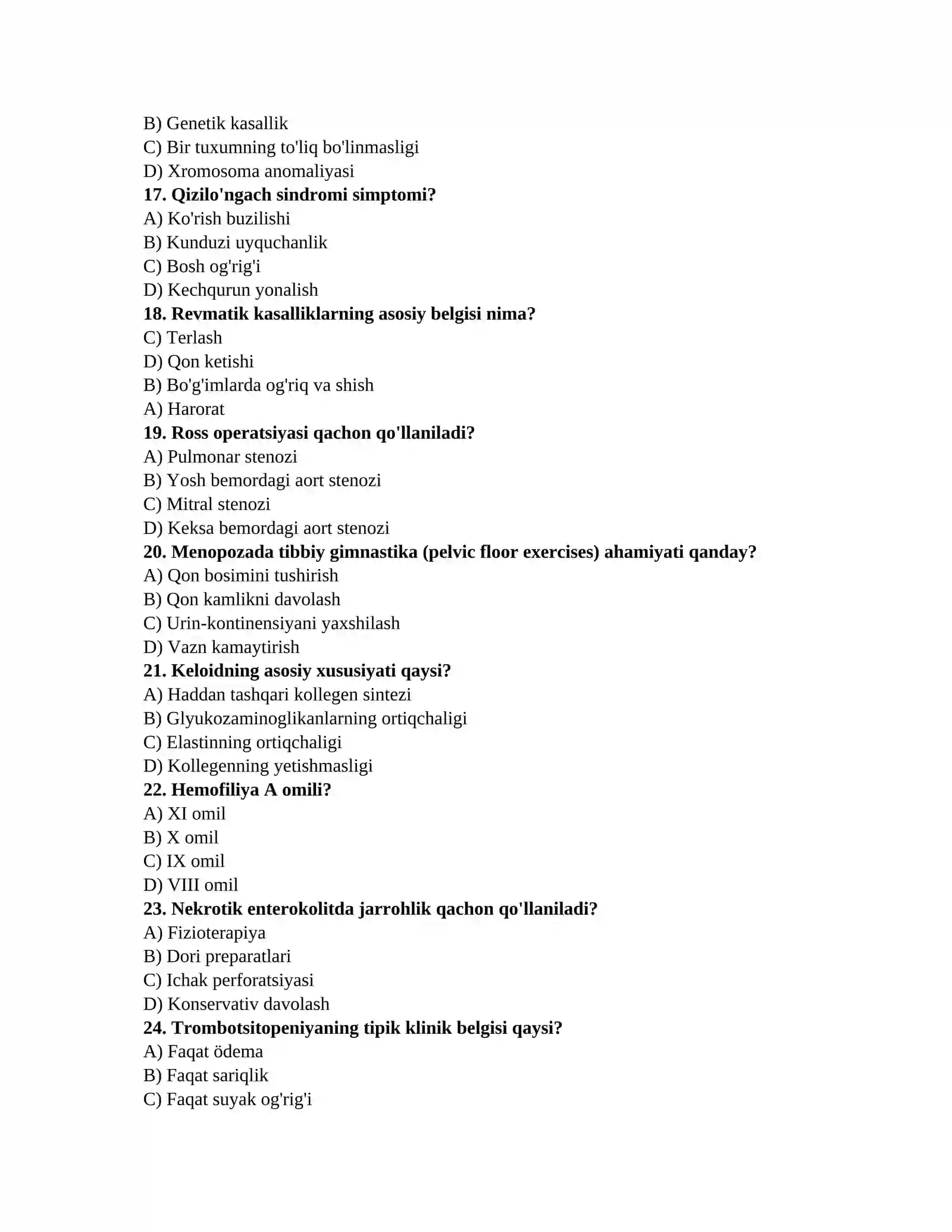 Nostrifikatsiya test savollari 3
