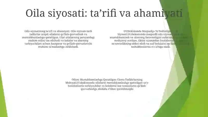 O‘zbekistonda Maqsadga Yo‘Naltirilgan Oila Siyosati 3