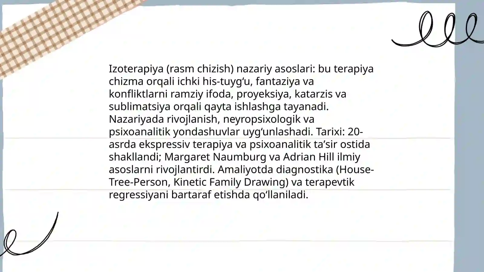 Izoterapiya (rasm chizish) 3