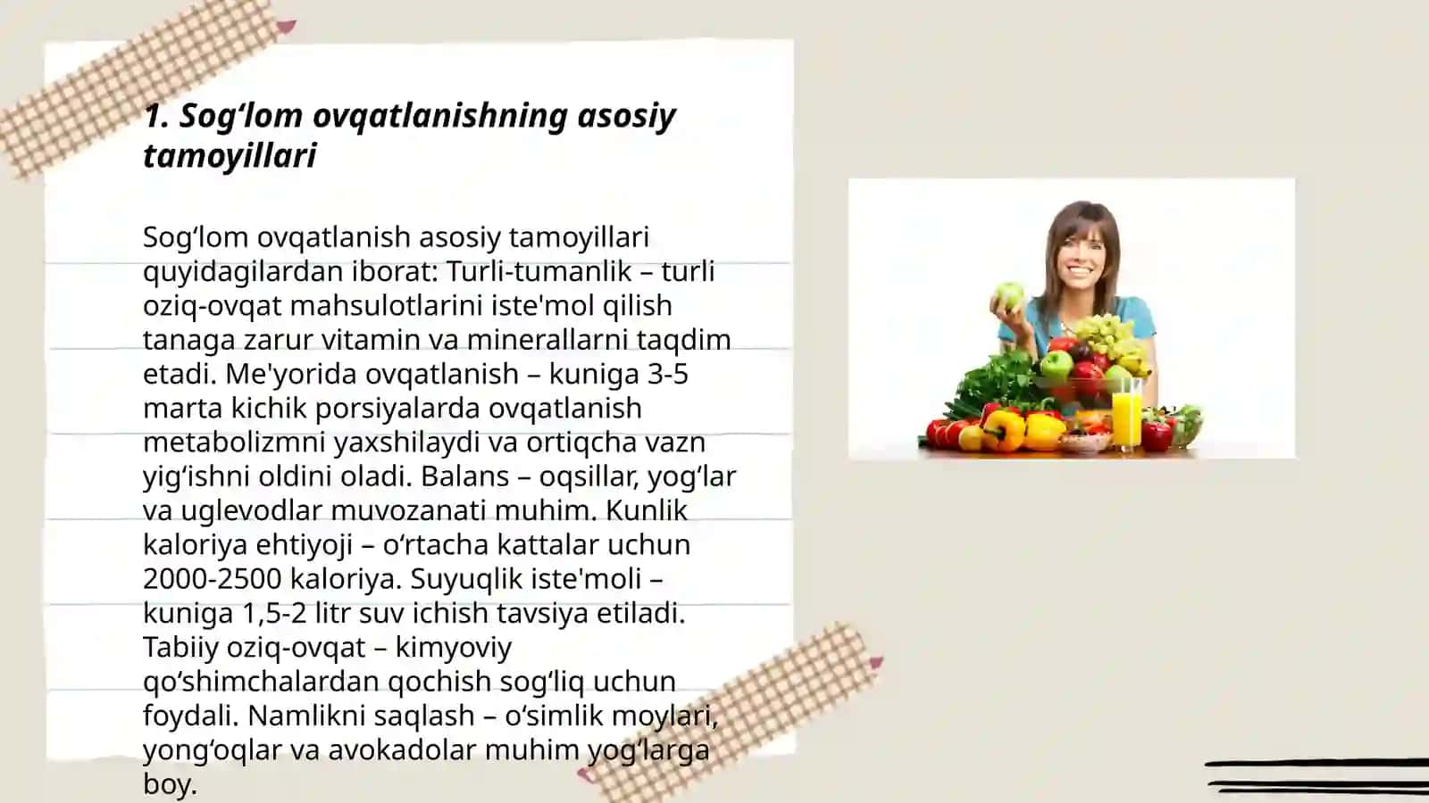Sog‘lom Ovqatlanishning Asosiy Tamoyillari 3