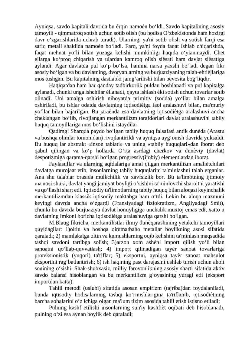 MERKANTILIZMNING VUJUDGA KELIShI VA RIVOJLANISh BOSQIChLARI 3