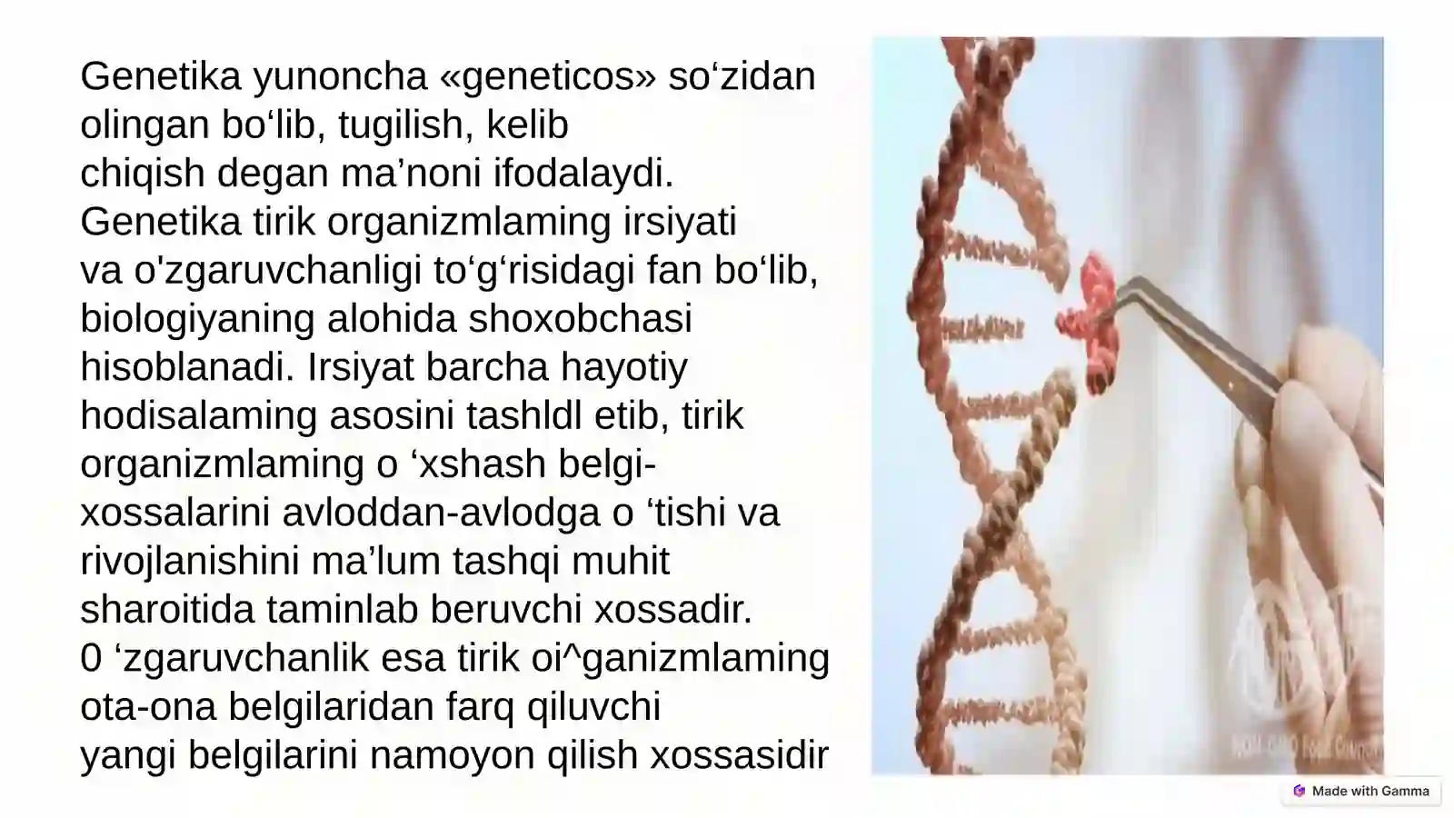 Genetika  yangi yo'nalishlari 3
