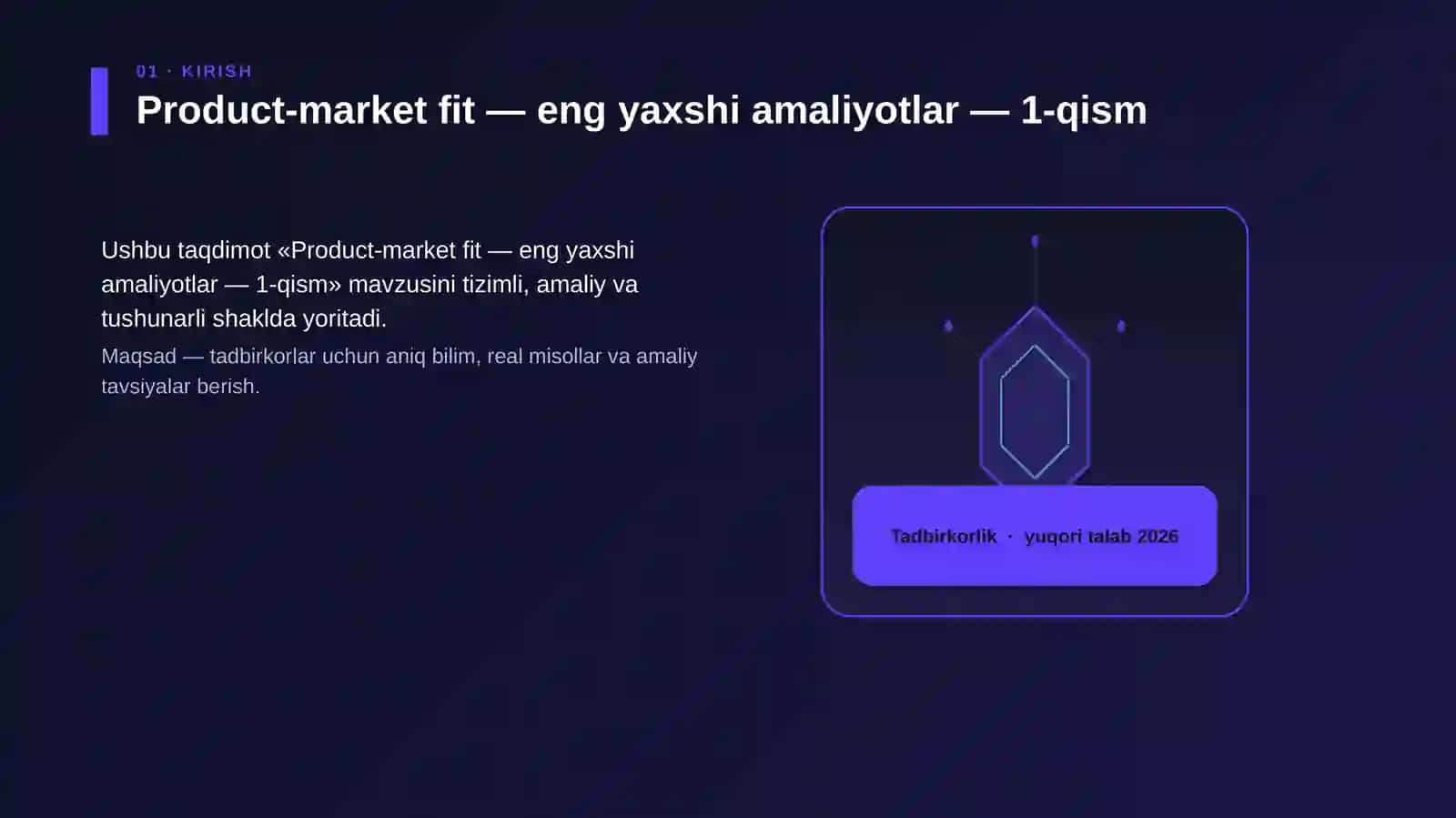 Product-market fit — eng yaxshi amaliyotlar — 1-qism 3