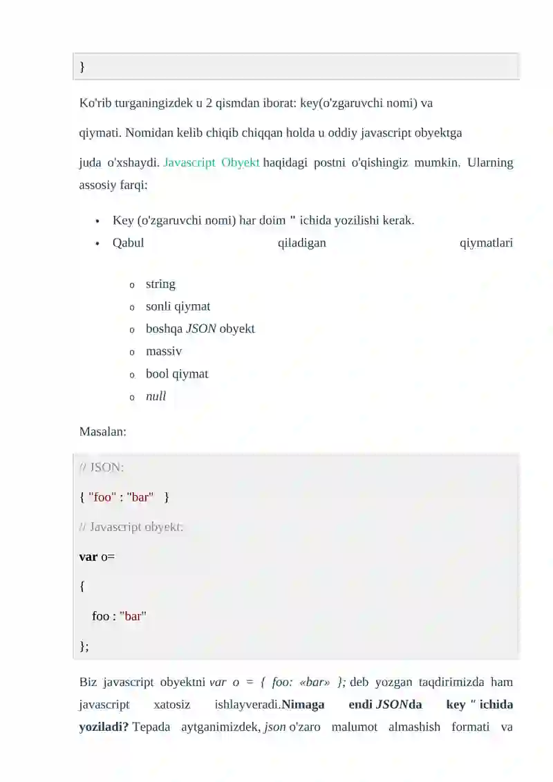 Pythonda JSON lar bilan ishlash 3