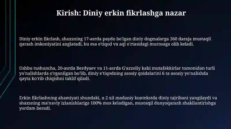 Din va hurfikrlik 3