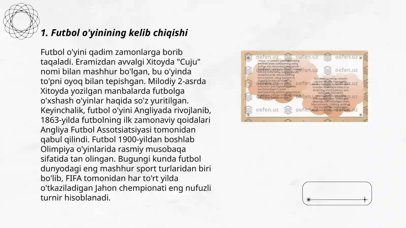 Futbol o'yinining kelib chiqishi, qoidalari va rivojlanish tarixi 3