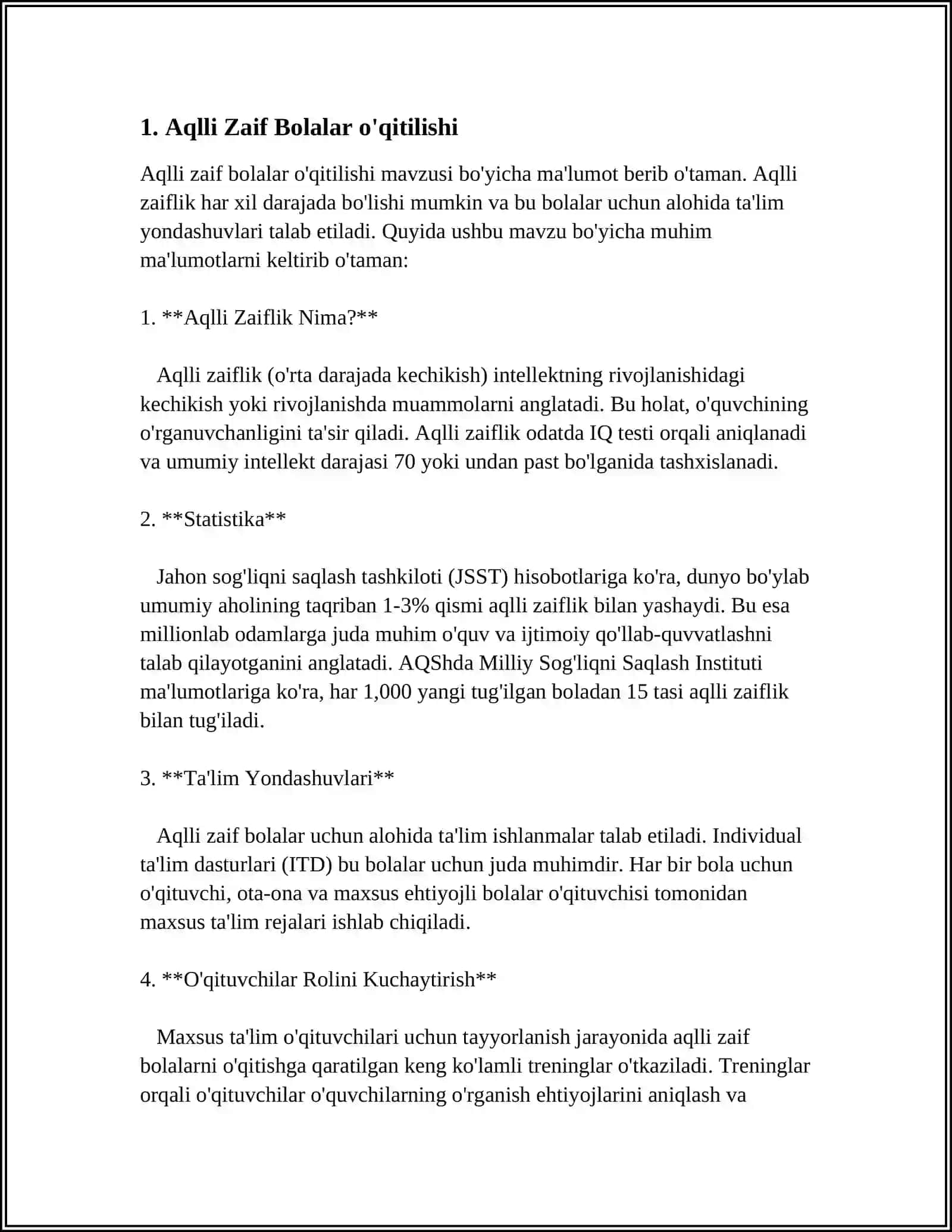 Aqlli Zaif Bolalar 3