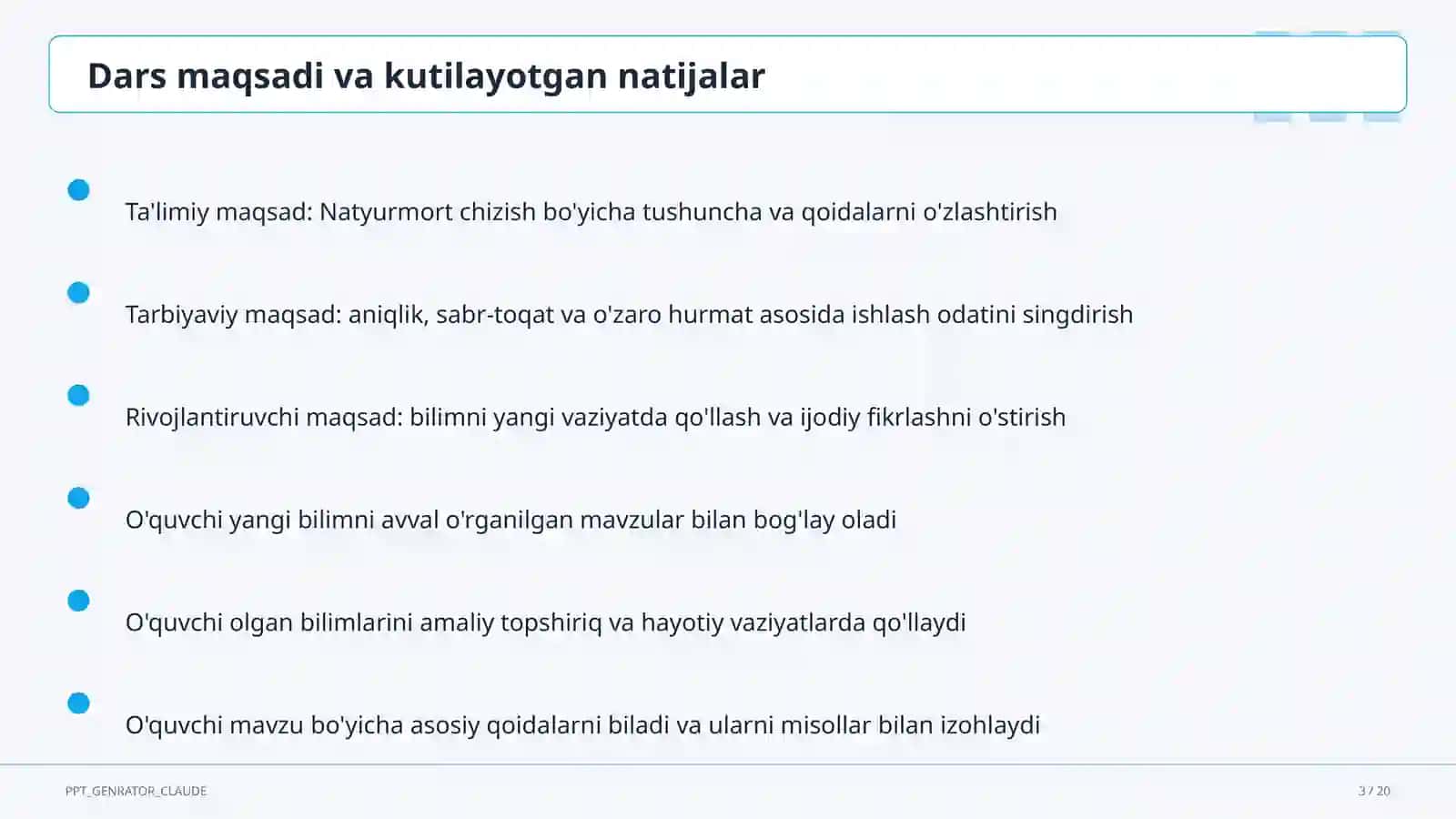 Natyurmort chizish (2-sinf) 3