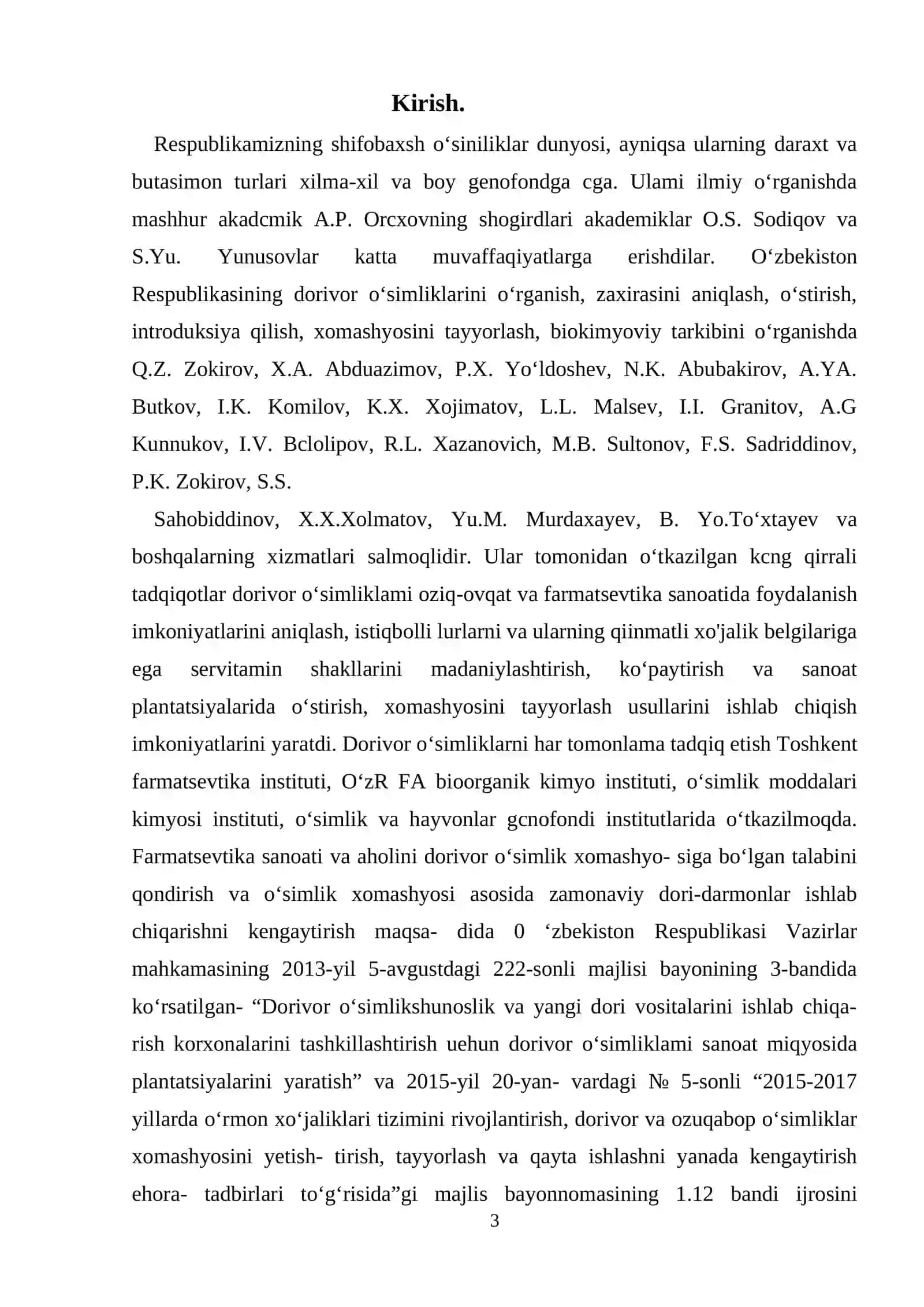 Dorivor o`simliklardan foydalanish tarixi va inson salomatligi 3