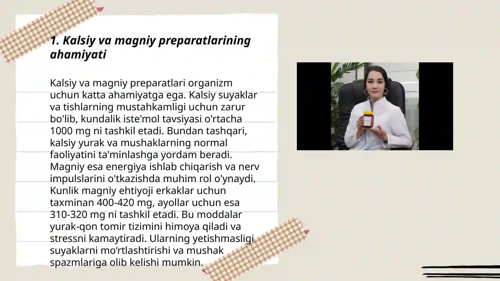 STOMATOLOGIYADA KALSIY, MAGNIY PREPARATLARINING QO'LLANILISHI 3