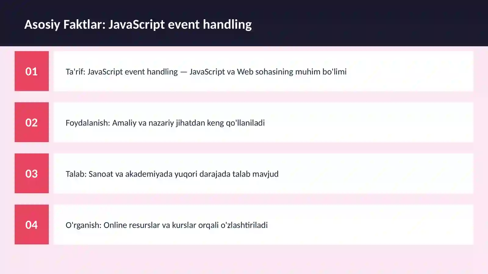 DASTURLASH | JAVASCRIPT VA WEB 3