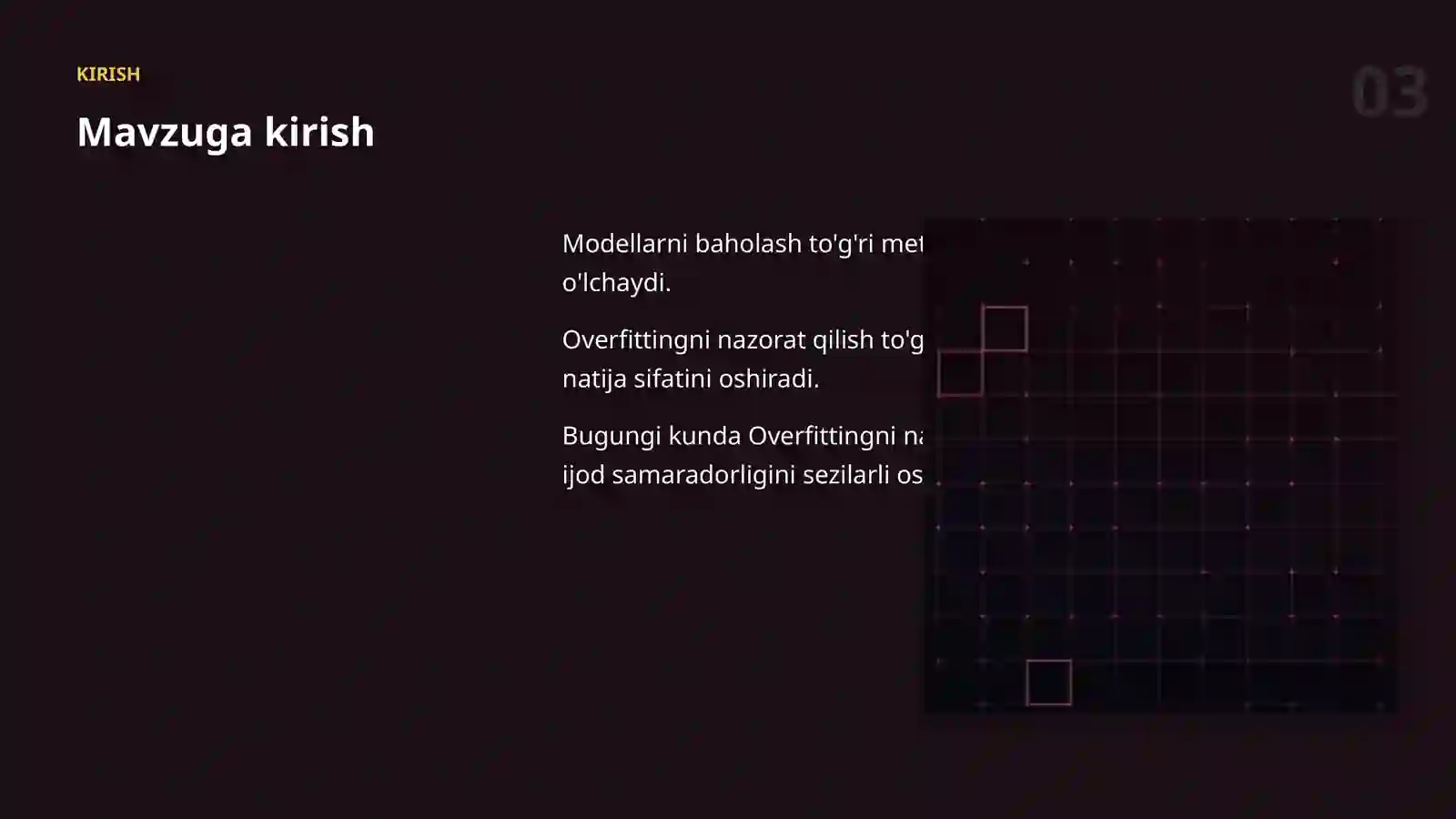 Modellarni baholash 3