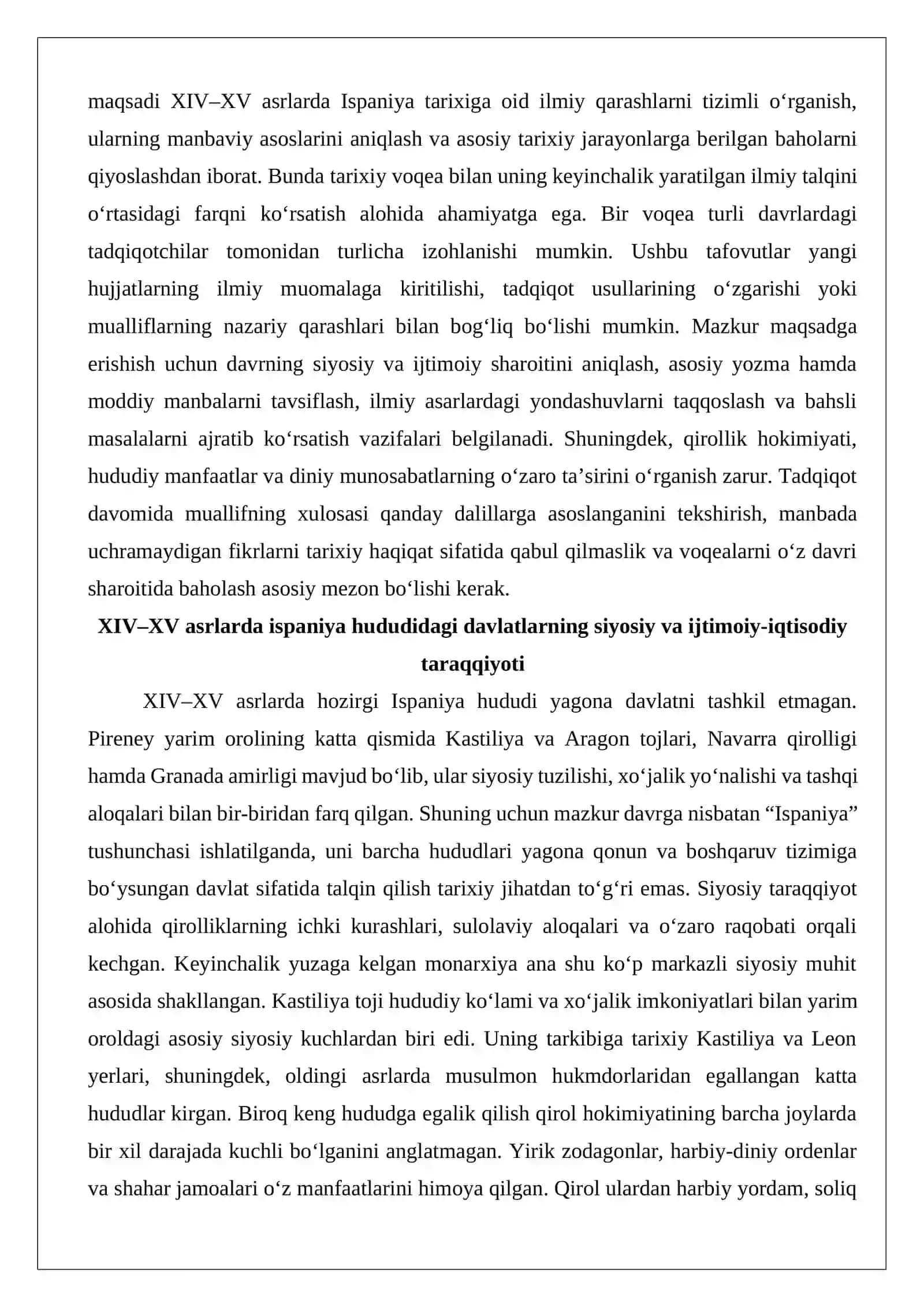 XIV-XV asrlarda Ispaniya tarixiga oid ilmiy tadqiqotlar 3