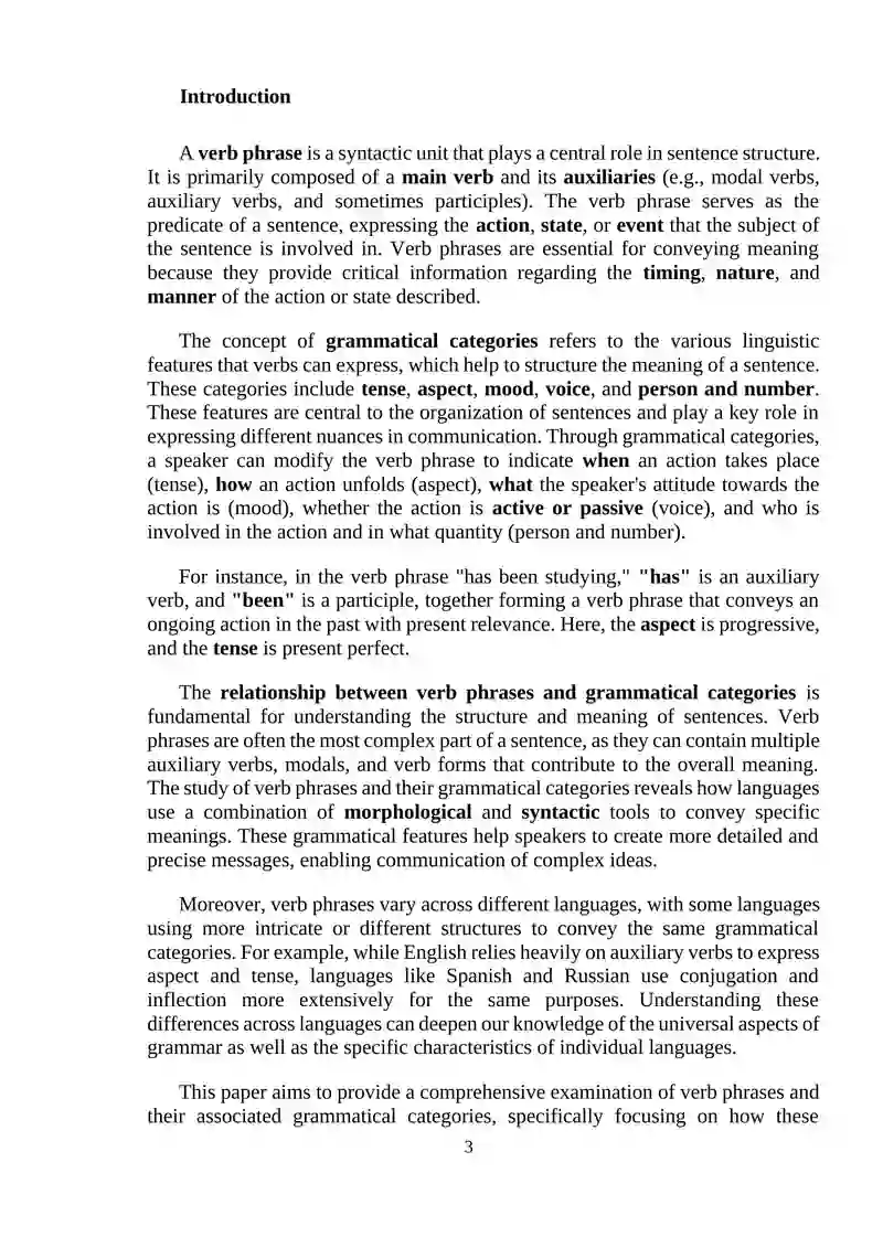 Course Work on Learning Language Aspect 3