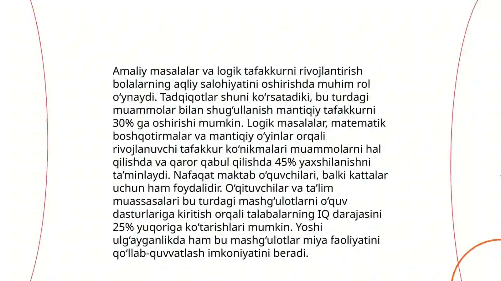 Amaliy masalalar va logik tafakkurni rivojlantirish 3