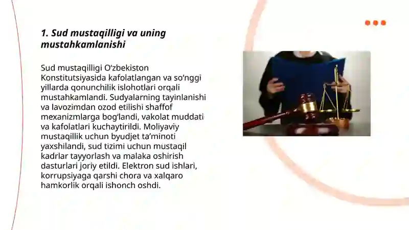 O'zbekiston Sud Tizimi O'zgarishlari 3