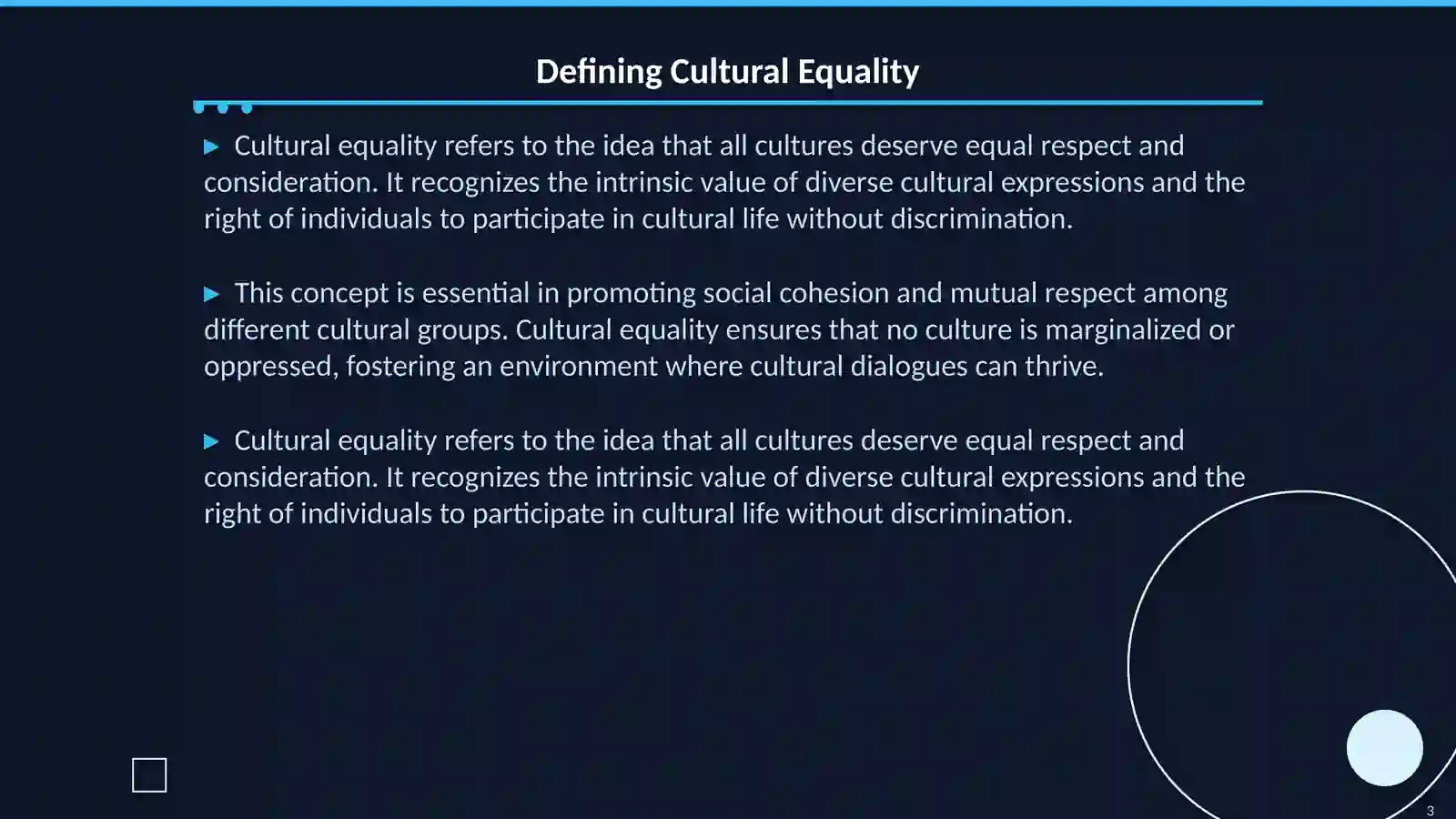 Cultural equality 3