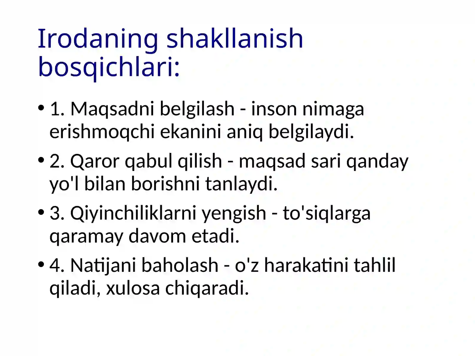 Iroda jarayoni 3