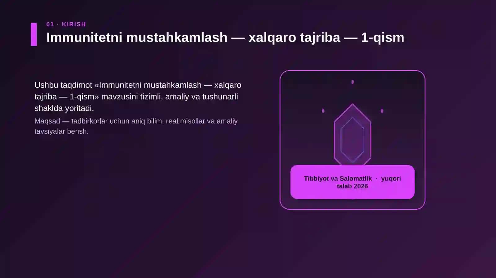 Immunitetni mustahkamlash - xalqaro tajriba - 1-qism 3