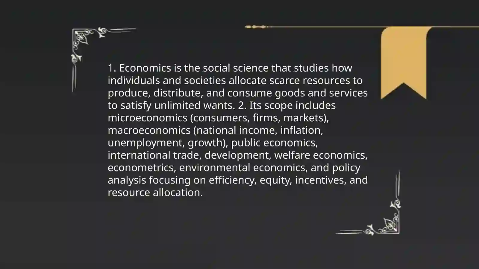 Introduction to economics 3
