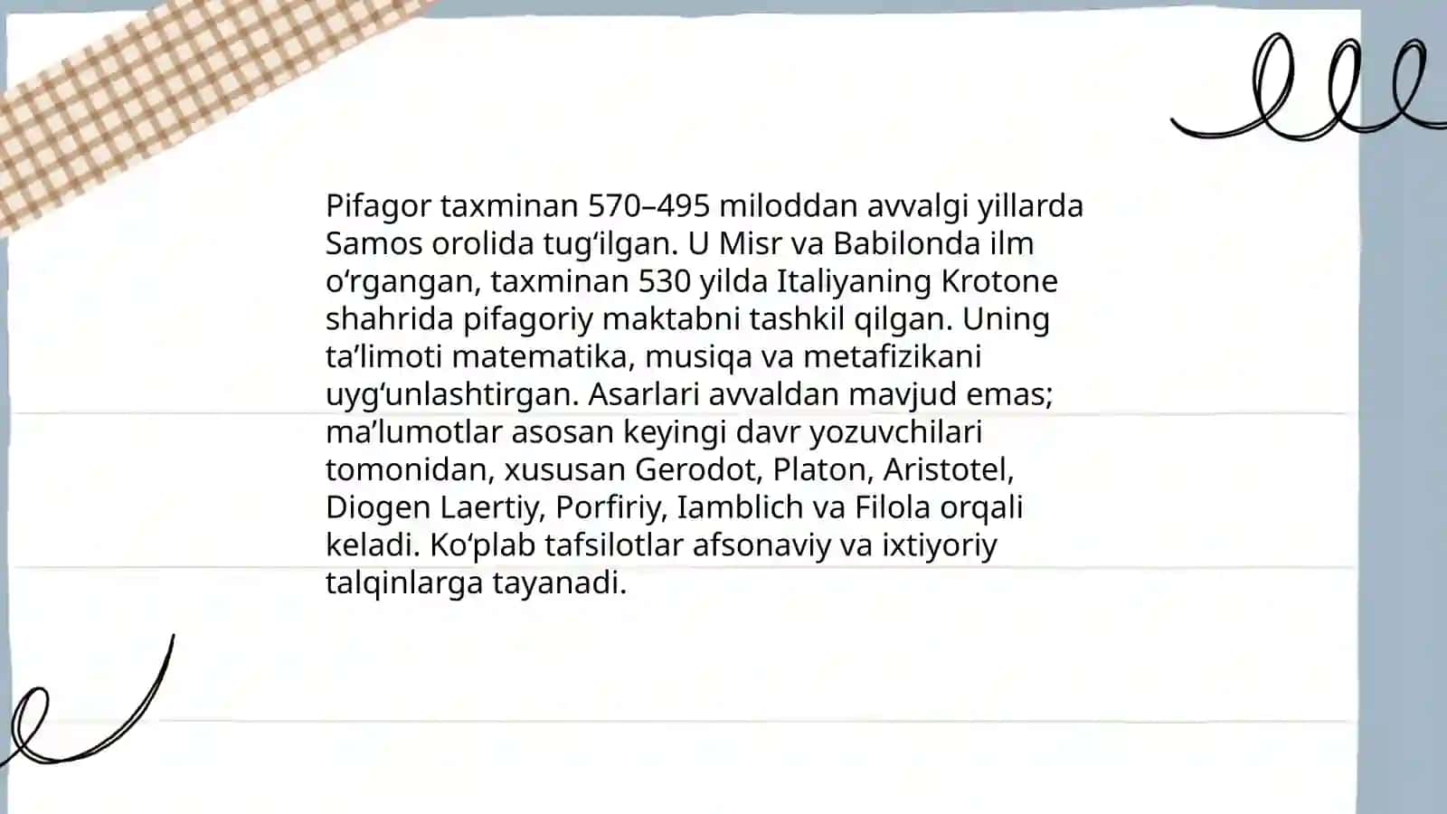 Pifagor va uning falsafiy ta'limoti 3