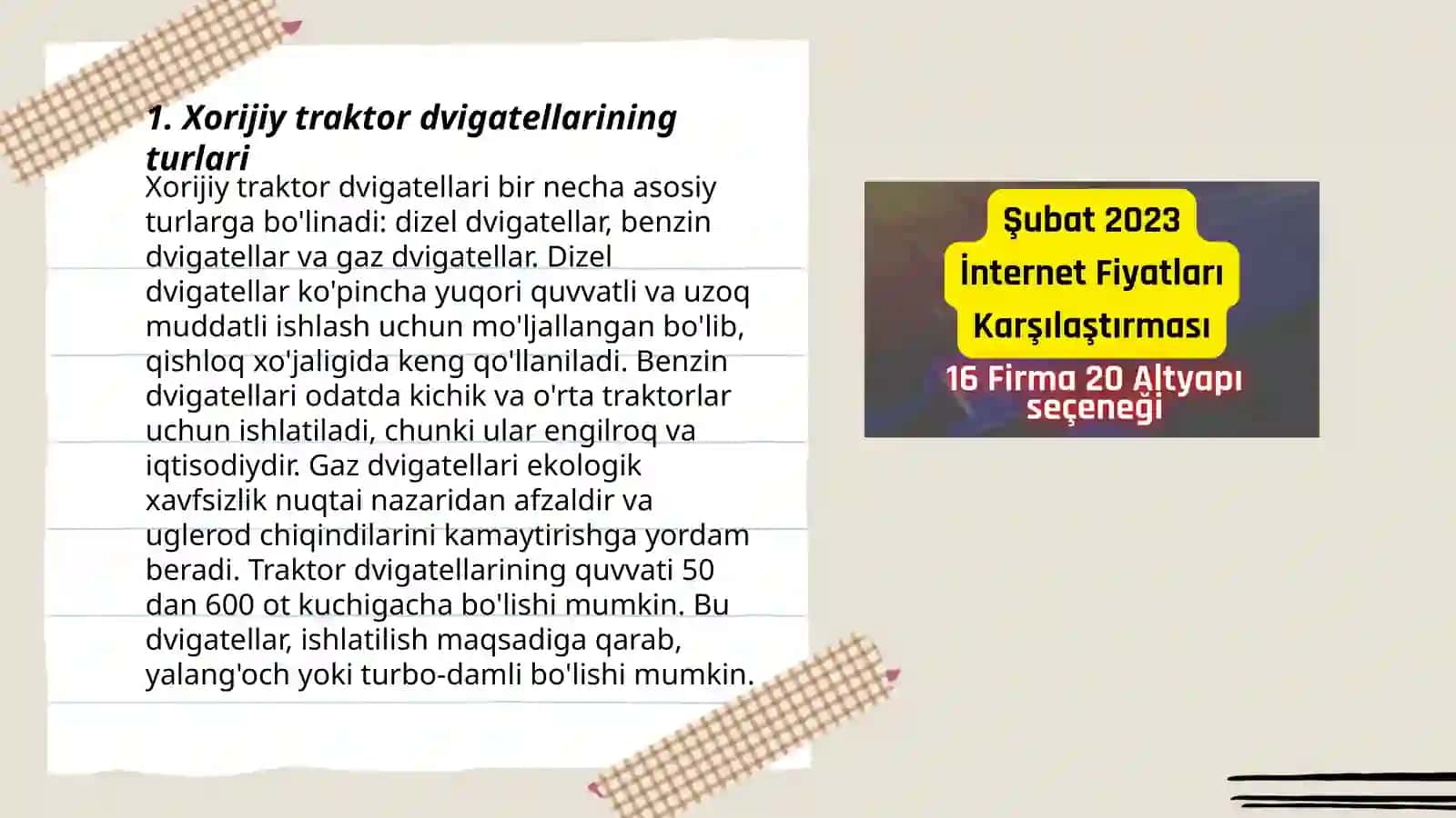 Xorij firma traktorlarining dvigatellari 3