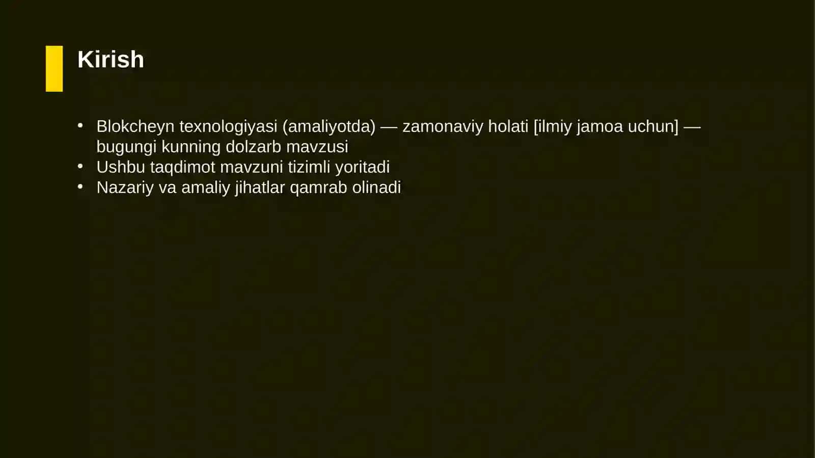 Blokcheyn texnologiyasi (amaliyotda) — zamonaviy holati [ilmiy jamoa uchun] 3