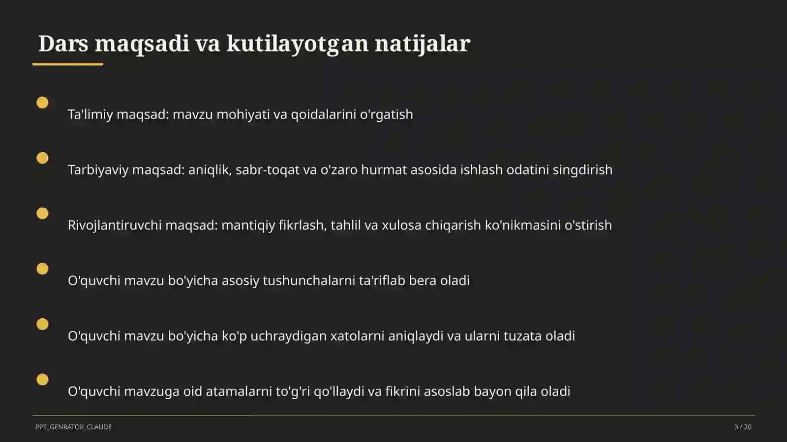 Butun ko'rsatkichli daraja va standart shakl (8-sinf) 3