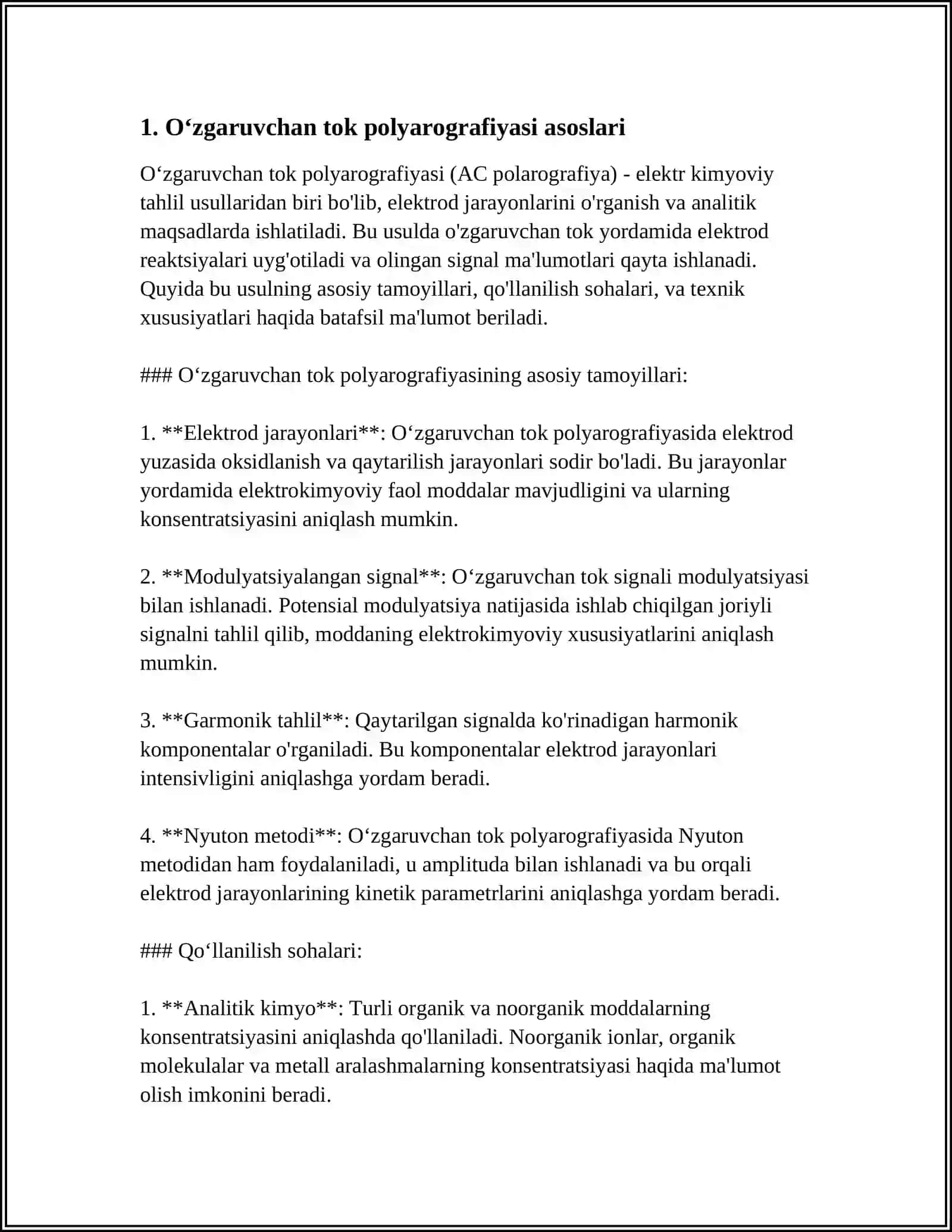 Oʻzgaruvchan tok polyarografiyasi 3