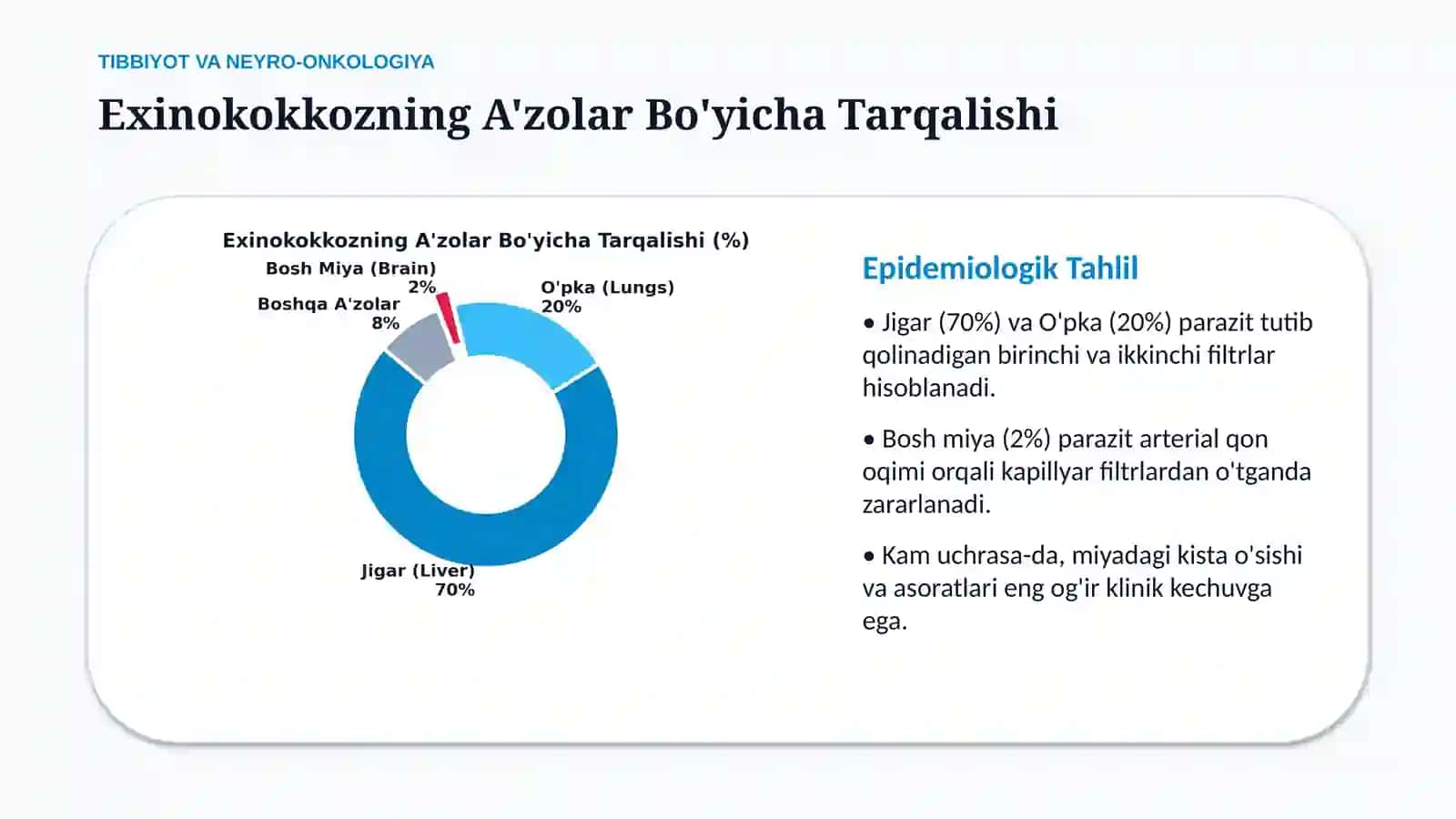 Bosh miya exinokokkozi — 15 slaydli tayyor taqdimot 3
