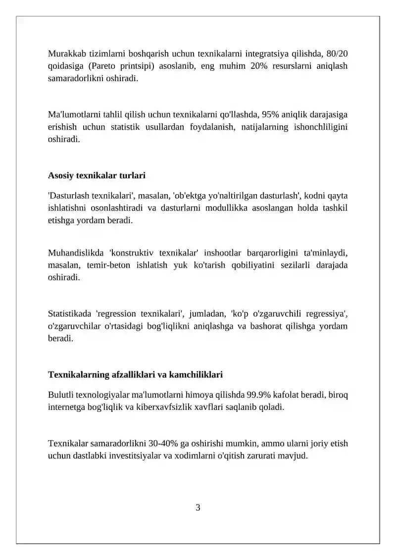Texnikalar 3