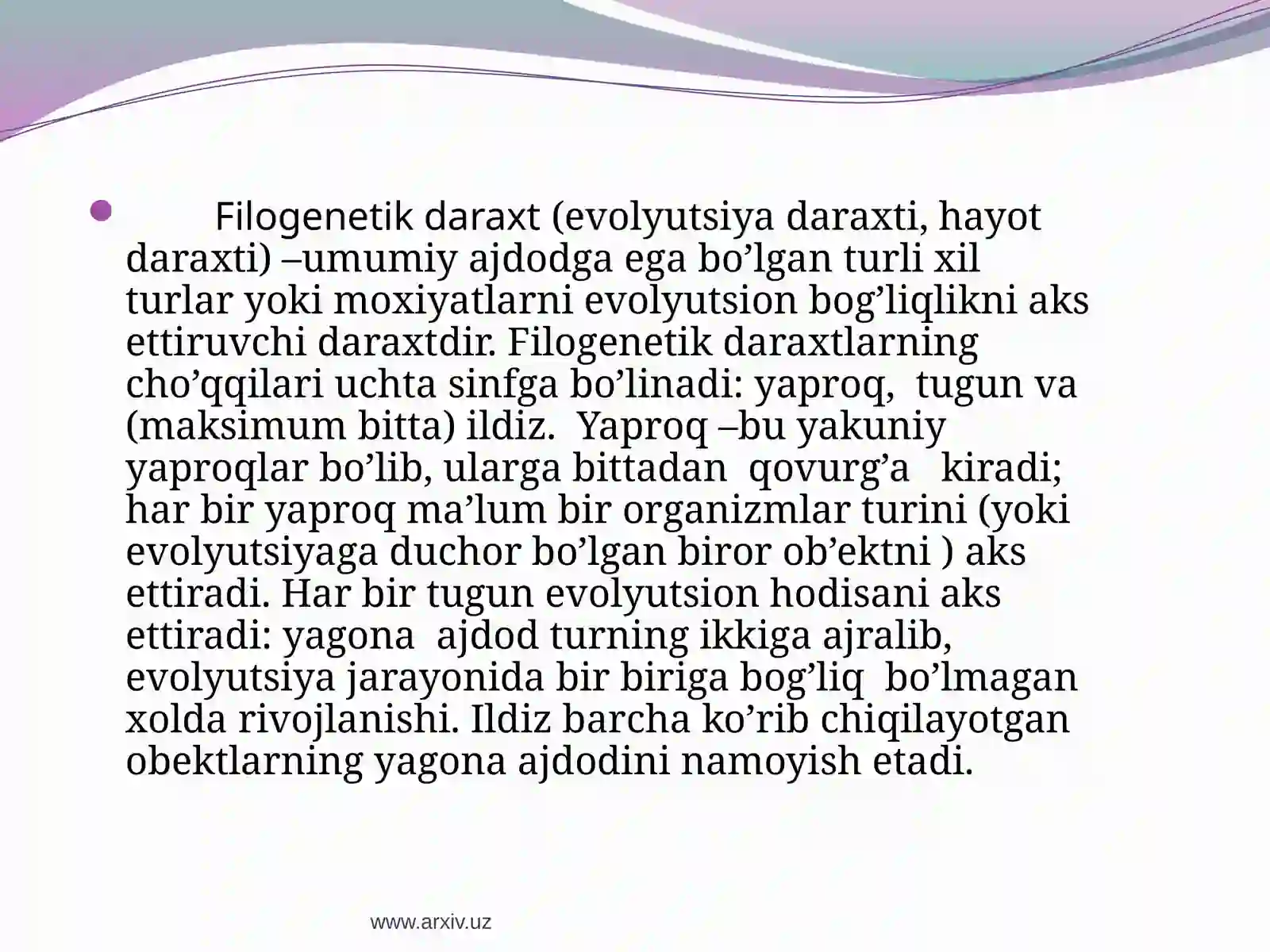 Filogenetik daraxt 3