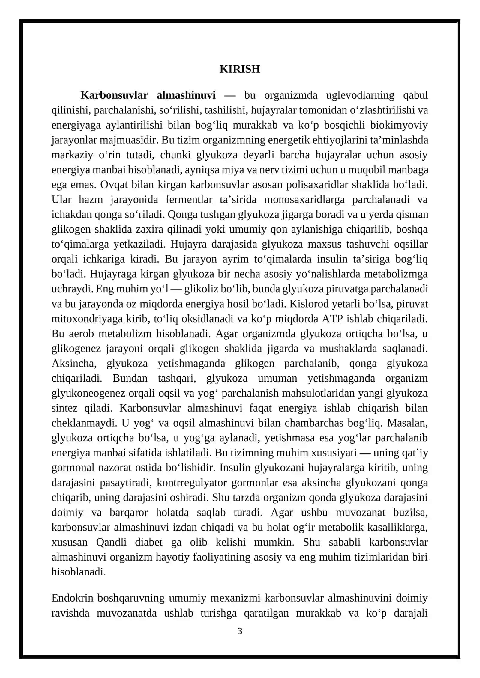 Karbonsuvlar endokrin boshqariluv mexanizmlarining buzilishi 3
