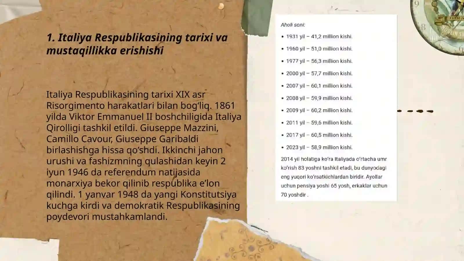Italiya Respublikasining tarixi va mustaqillikka erishishi 3