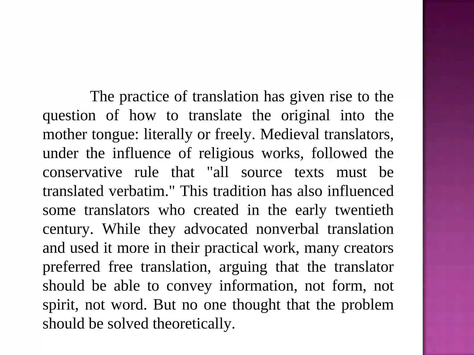 Problem in the translation 3