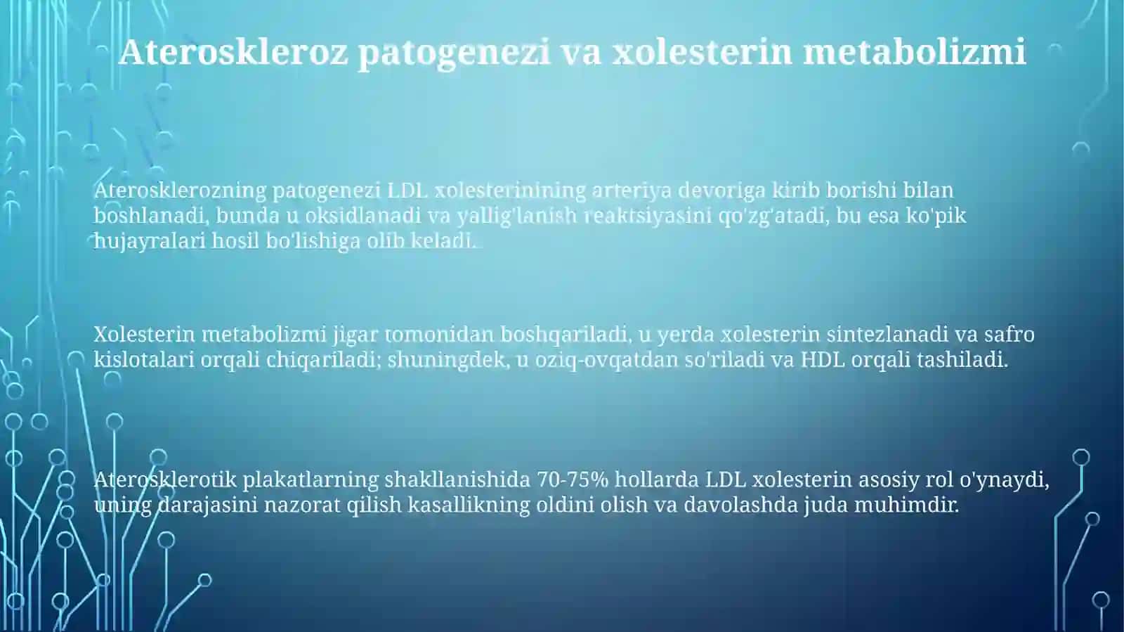 Aterosklerozga Qarshi va Qon Tizimiga Ta'sir Etuvchi Dori Vositalari 3