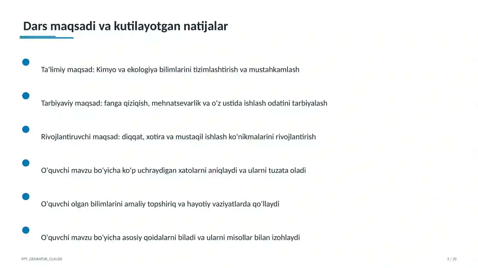 Kimyo va ekologiya (11-sinf) 2
