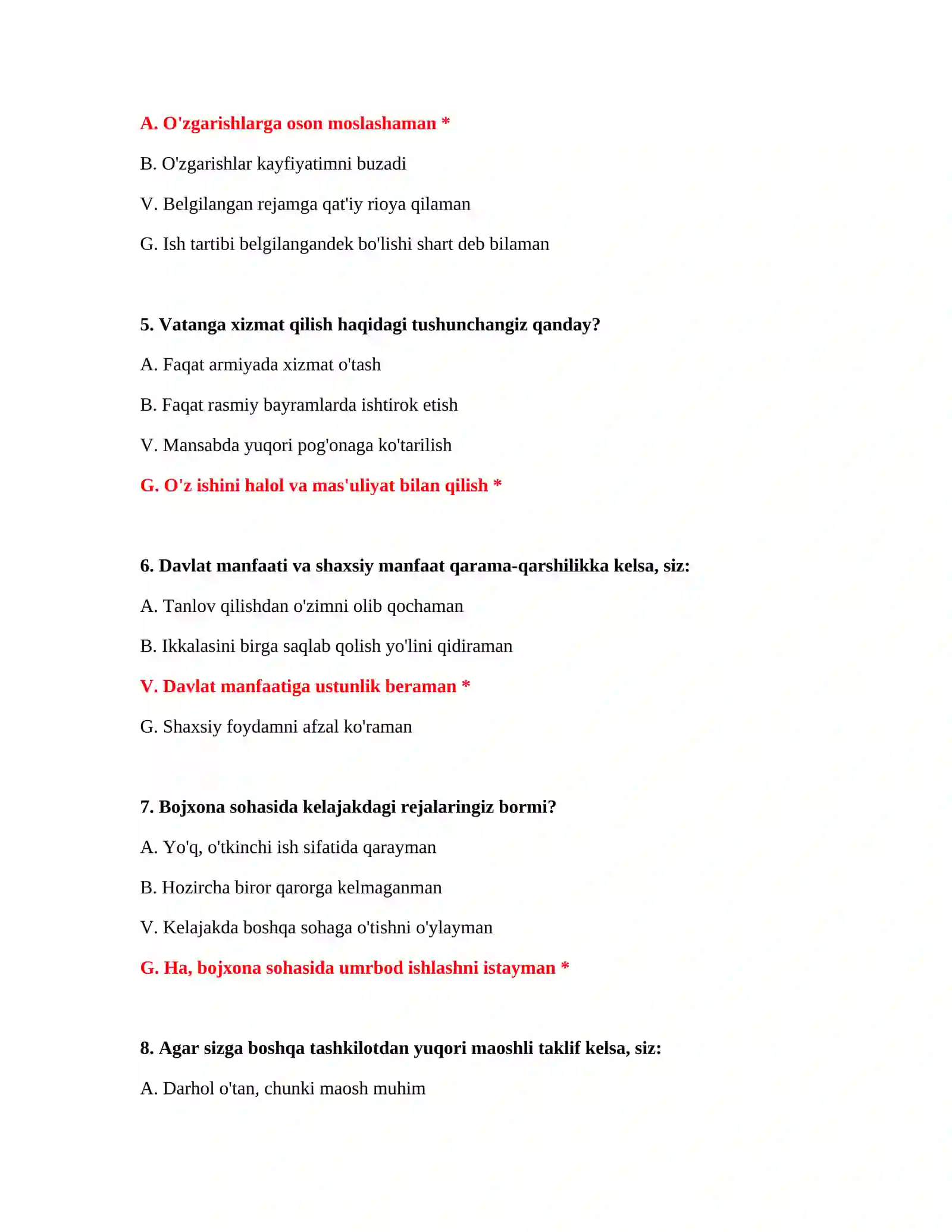 Bojxona huquqi test savollari 3