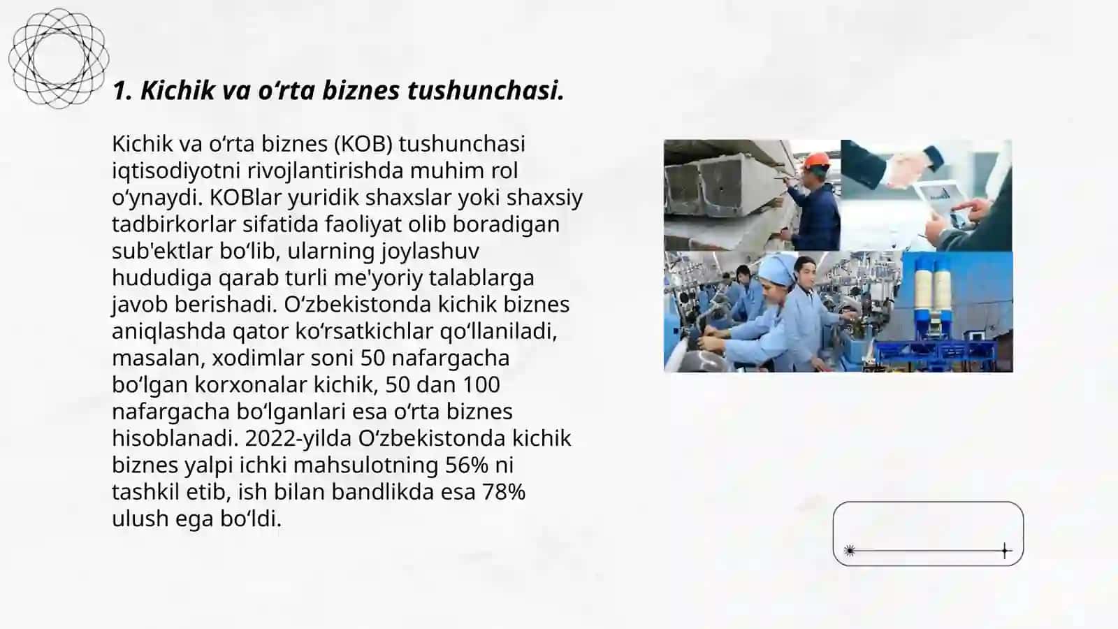 Kichik va o‘rta biznesni tashkil etishning nazariy va huquqiy asoslari 3