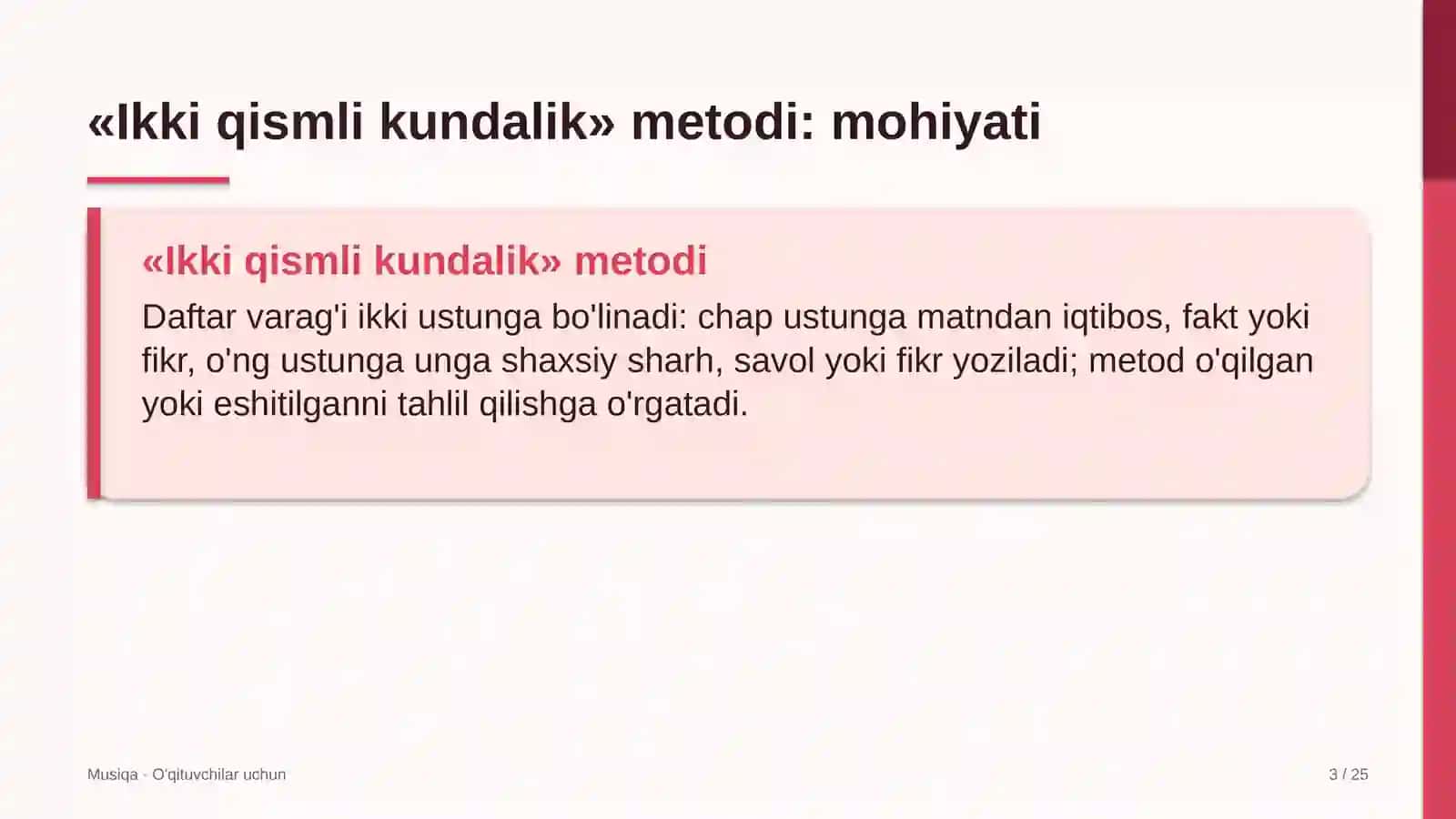 musiqa darslarida ikki qismli kundalik metodidan foydalanish 5609 3