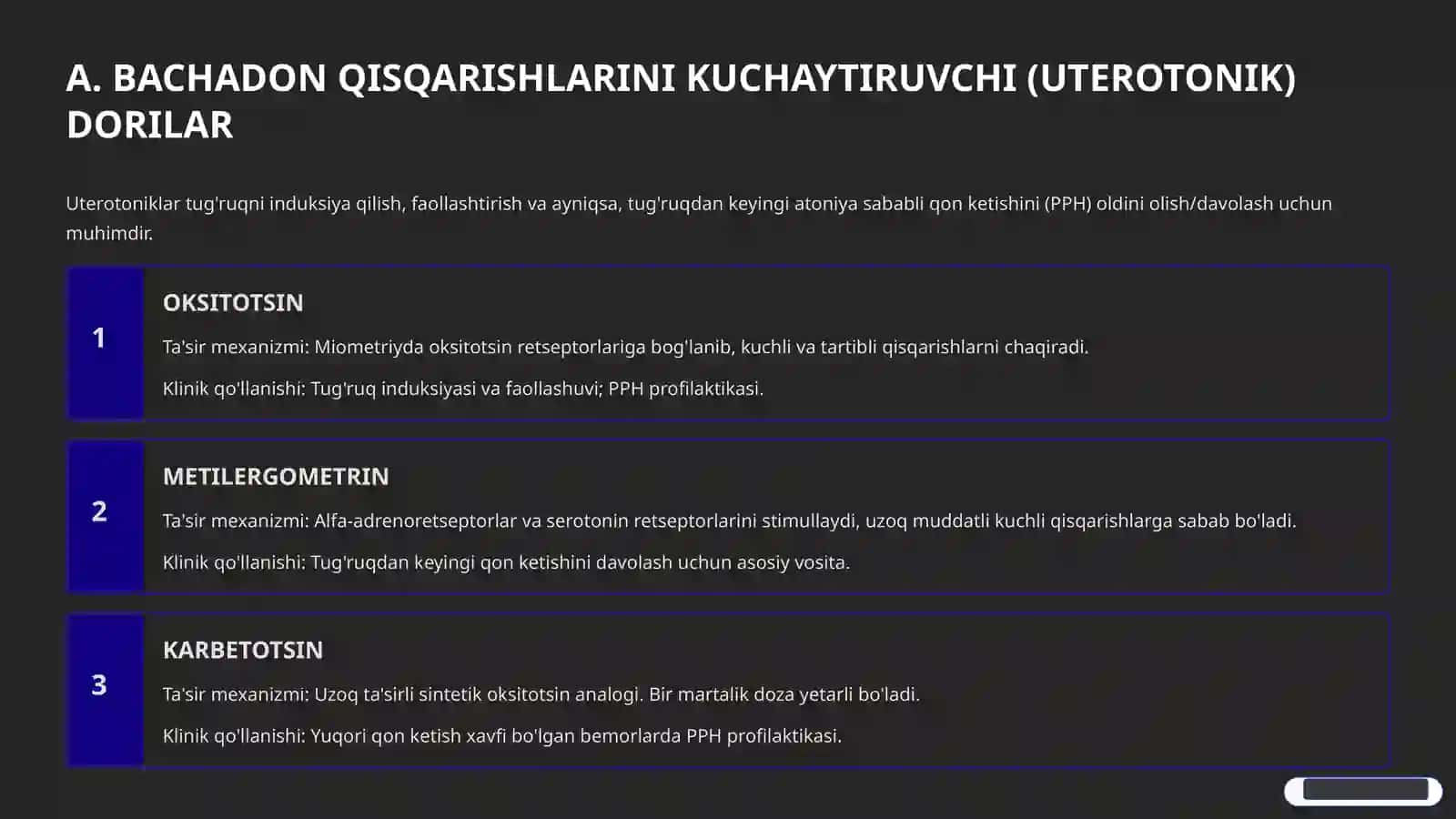 Miometriyga Ta'sir Qiluvchi Dorilar 3