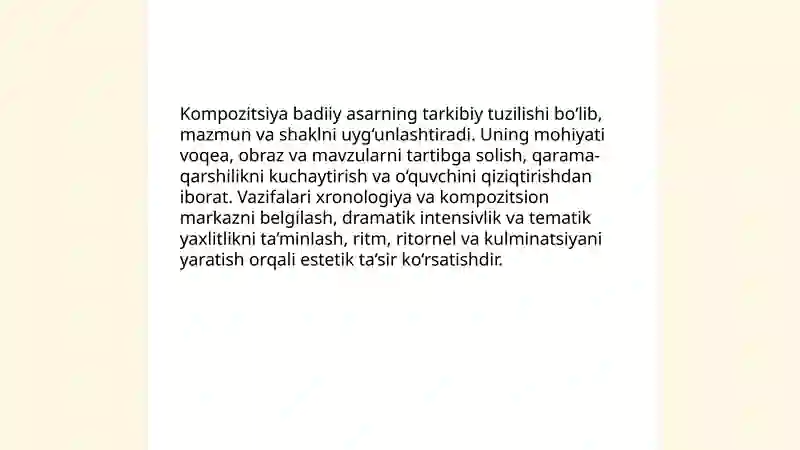 Badiiy asar kompozitsiyasi 3