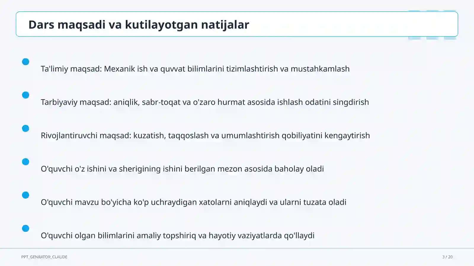 Mexanik ish va quvvat (7-sinf) 1