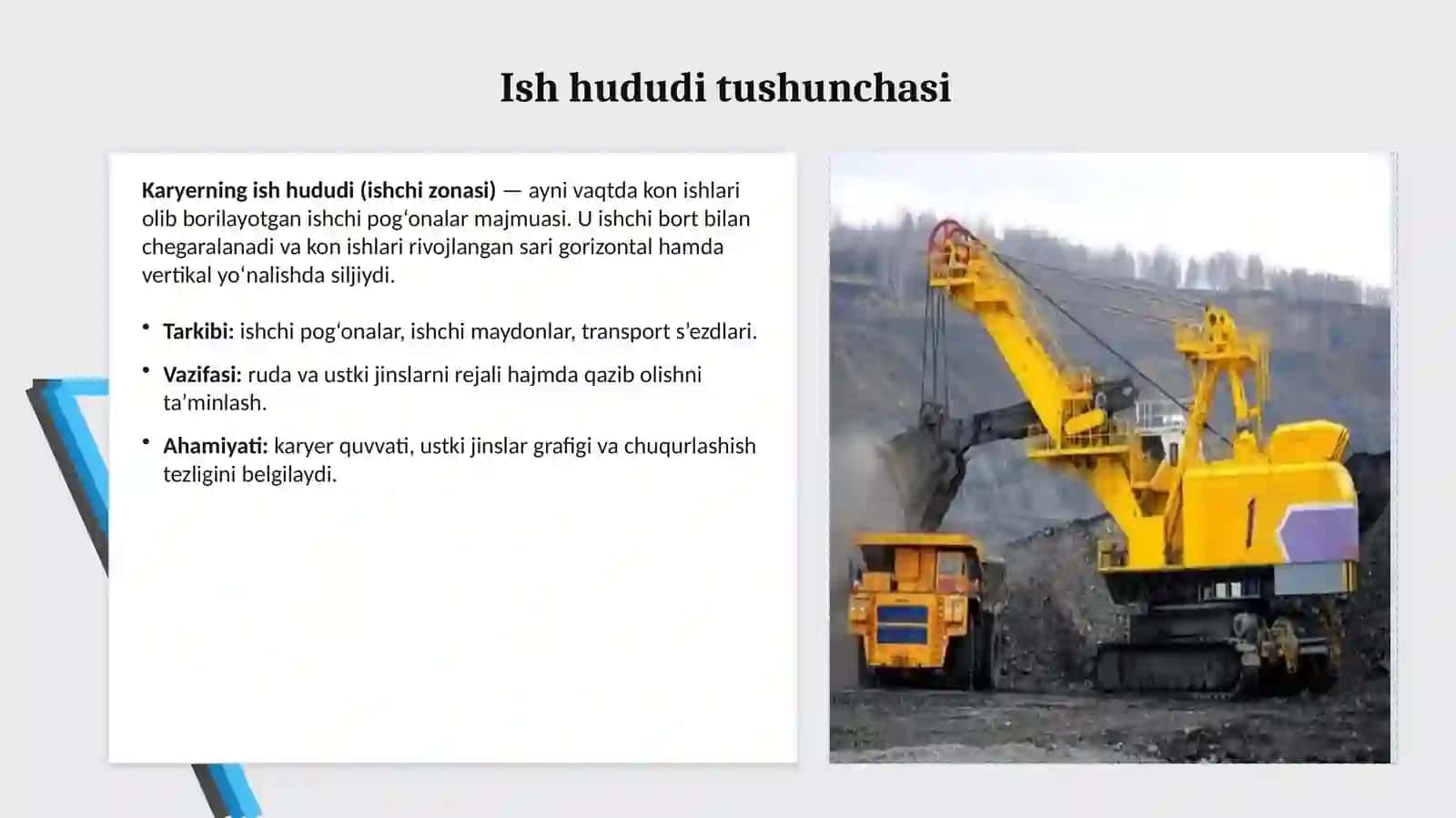 Karyer ish hududining hosilbo‘lishi 3
